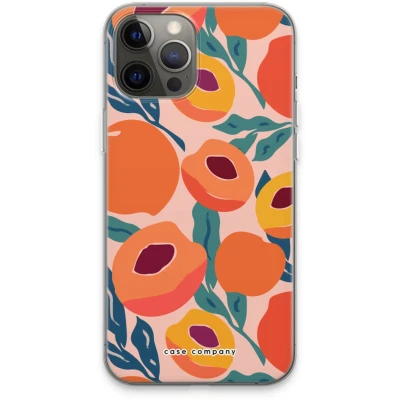 Afbeelding van Case Company® hoesje geschikt voor iPhone 13 Pro Max Perzik Soft Cover Telefoonhoesje Bescherming aan alle Kanten en Schermrand