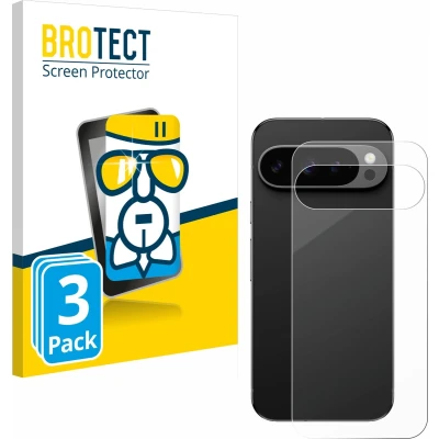 Afbeelding van BROTECT Screenprotector voor Google Pixel 9 Pro (Achterkant) Folie Beschermfolie Beschermglas transparant (3 Stuks)