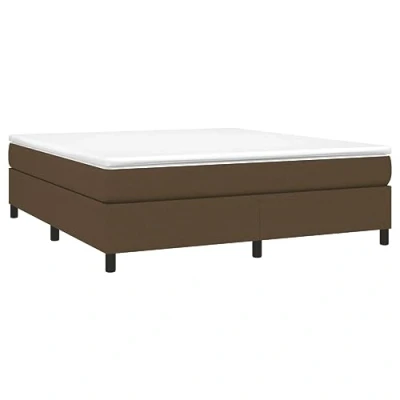 Image de vidaXL Cadre de lit Marron foncé 160x200 cm Tissu