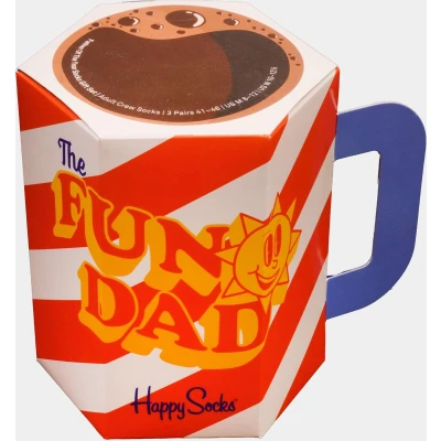 Afbeelding van Happy Socks Father OF THE YEAR GIFT Unisex 3 PACK Sokken, Maat: 41 46, Orange