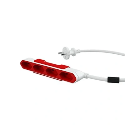 Afbeelding van Allocacoc PowerBar Geïntegreerde stekkerdoos verdeler 4 stopcontacten 2 polige stekker reisadapter 220 240 V