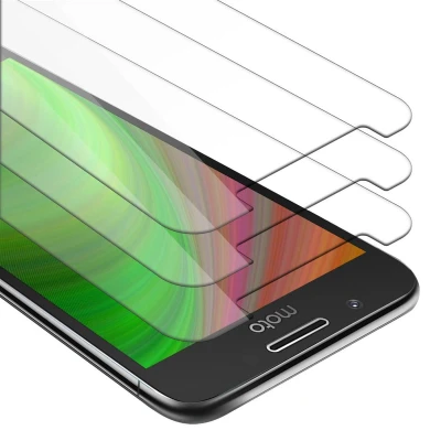 Afbeelding van Cadorabo 3x Screenprotector geschikt voor Motorola MOTO G5 Beschermende Pantser Film in KRISTALHELDER Getemperd (Tempered) Display beschermend glas 9H hardheid met 3D Touch