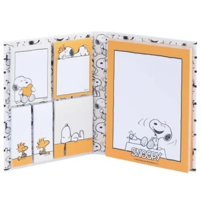 Afbeelding van Grupo Erik Snoopy zelfklevende notitieset, herpositioneerbaar notitieblok en notities, kantoormateriaal, kawaii schoolbenodigdheden, kantooraccessoires