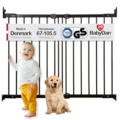 Afbeelding van BabyDan Flexifit Zwart 62 105 cm Traphekje