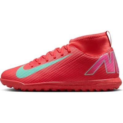 Afbeelding van Nike Performance JR 10 CLUB TF Unisex Voetbalschoenen voor kunstgras kinderen, Maat: 33, Ember glow/aurora green Textiel/ synthetisch