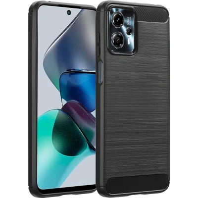 Afbeelding van imoshion Hoesje Geschikt voor Motorola Moto G23 / G13 Siliconen Brushed Backcover Zwart