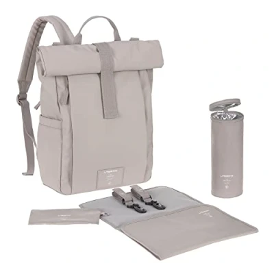 Afbeelding van Lässig Rolltop Up Luiertas BackPack Taupe Special Edition