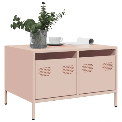 Afbeelding van Tv meubel 68x50x43,5 cm koudgewalst staal roze