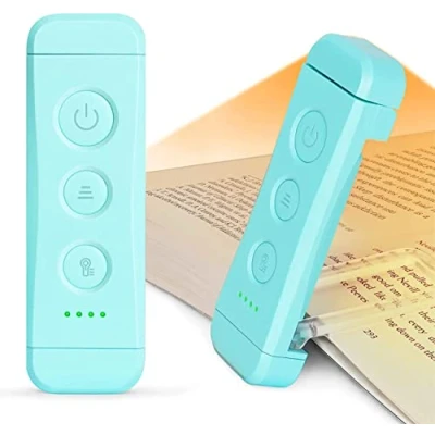 Afbeelding van Glocusent Oplaadbare leeslamp, leeslamp in bed, 3 warme kleuren x 5 helderheidsinstellingen, compact en duurzaam, cadeau voor lezers kinderen