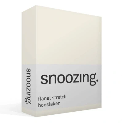 Afbeelding van Snoozing stretch flanel hoeslaken Extra breed Ivoor