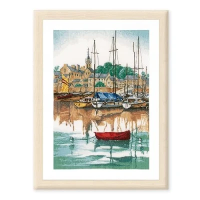 Afbeelding van LanArte Jachthaven bij zonsopgang borduren (pakket) PN 0171005