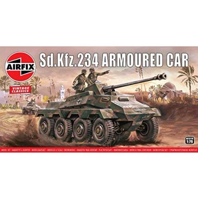 Afbeelding van 1:76 Airfix 01311V SDKFz.234 Armoured Car Plastic Modelbouwpakket
