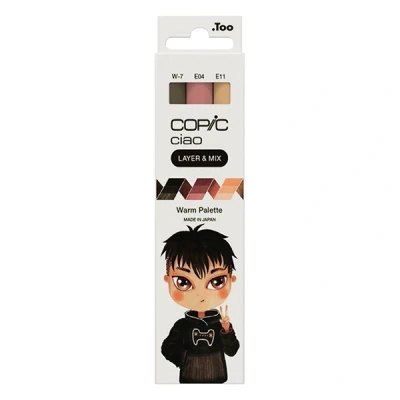 Image de Copic Ciao Layer &amp; Mix Warm Palette jeu de marqueurs (3 pièces)