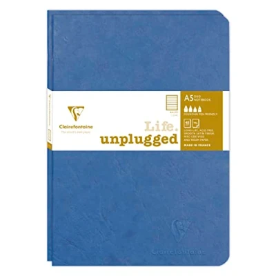Afbeelding van Schrift Clairefontaine A5 lijn 48 vel 90gr 2 stuks blauw
