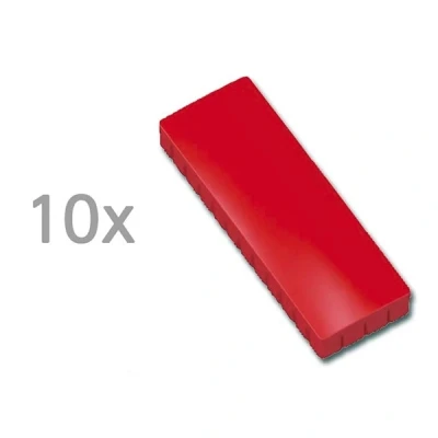 Image de Maul aimants rectangles 54 x 19 mm (10 pièces) rouge