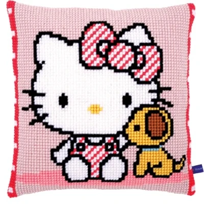 Afbeelding van Borduurkussen Hello Kitty met hondje 0155877