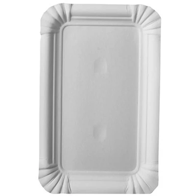 Afbeelding van Ongevoerde Kartonnen Schaaltjes Karton Ongevoerd &quot;Pure&quot; Rechthoek Wit 100 x 160mm