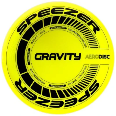 Afbeelding van SPEEZER® Gravity Frisbee 175 g De professionele werpschijf neongeel is het buitensportspel schijf voor kinderen en volwassenen strandspeelgoed
