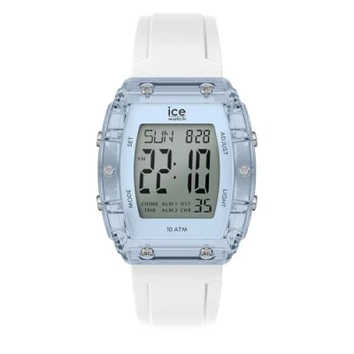 Afbeelding van ICE Watch digit boliday White Clear blue 024567 Horloge Siliconen Wit Ø 40.5 mm