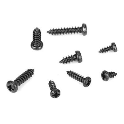 Afbeelding van 400 stuks zwarte zelftappende schroeven M2 / M2.6 kruiskopschroeven assortiment schroeven, voor kunststof, hout, zacht metaal en meer