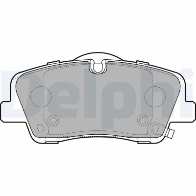 Afbeelding van DELPHI LP3295 Remblokkenset Met akoestische slijtagewaarschuwing anti kreukplaat Zonder toebehoren HYUNDAI: H350 Minibus, Van