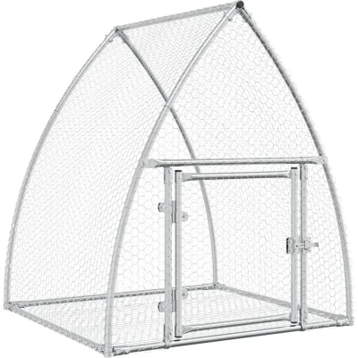 Afbeelding van vidaXL Konijnenhok 100x105x120 cm gegalvaniseerd staal zilverkleurig