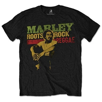 Afbeelding van Bob Marley Roots, Rock, Reggae Heren T shirt M Zwart