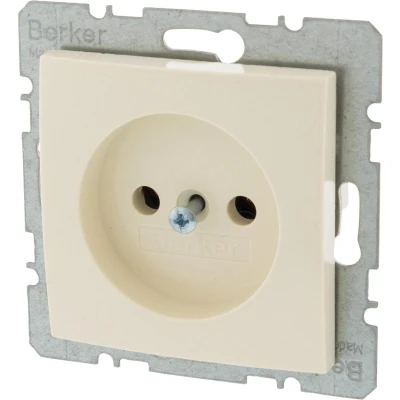 Afbeelding van Berker S1 contactdoos inbouw 1 voudig crÃ ̈me 54.002.40