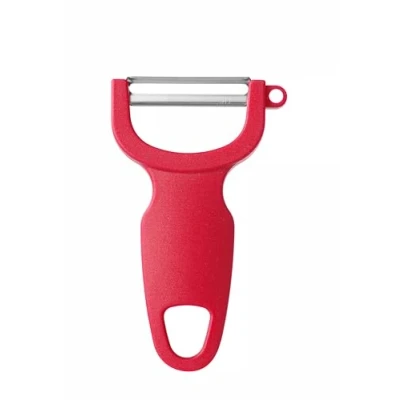 Afbeelding van Hendi Horizontale universele dunschiller roestvast staal nauwkeurig gebogen blad 110 mm rood
