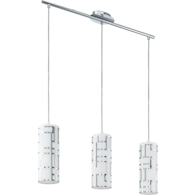 Afbeelding van EGLO Bayman Hanglamp 3 Lichts Wit, Chroom