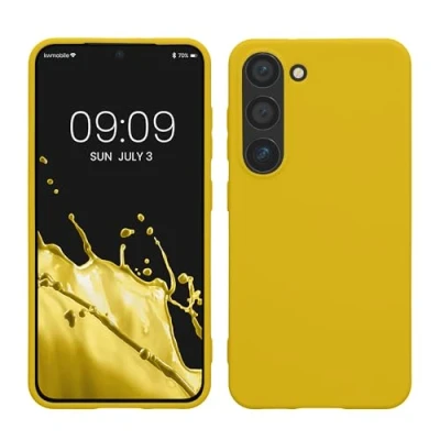 Afbeelding van kwmobile telefoonhoesje geschikt voor Samsung Galaxy S23 Hoesje smartphone Back cover in stralend geel