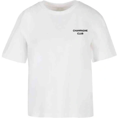 Afbeelding van Mister TEE THE Champagne CLUB Tshirt print, Dames, Maat: Large, White
