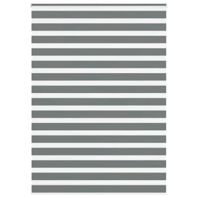 Afbeelding van vidaXL Zebra rolgordijn 155x200 cm stofbreedte 150,9 donkergrijs