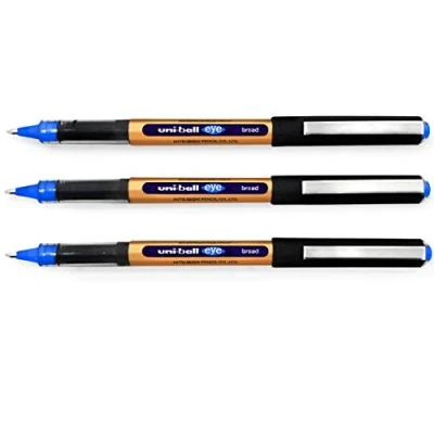 Afbeelding van Uni Ball Eye On Point UB 150 10 Stay gouden balpen, 1,0 mm, hoogwaardige kwaliteit, zeer zacht schrijven, water en lichtbestendig, 3 stuks
