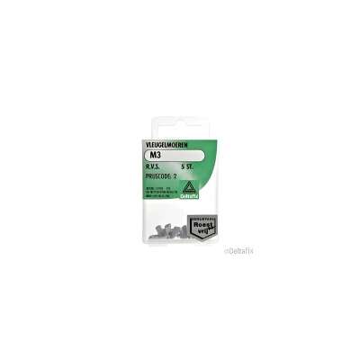 Afbeelding van Vleugelmoer m3xrvs 5st Deltafix