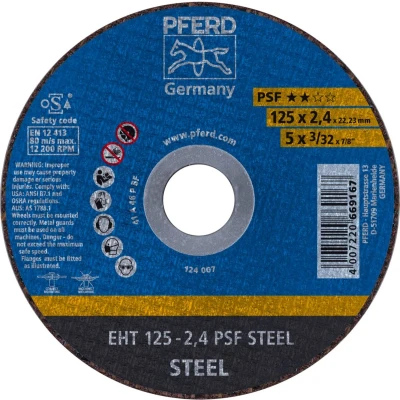 Afbeelding van PFERD PSF STEEL 61719026 Doorslijpschijf recht 125 mm 25 stuk(s) Staal