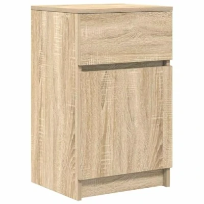 Afbeelding van vidaXL Nachtkastje 39x35x65 cm bewerkt hout sonoma eikenkleurig