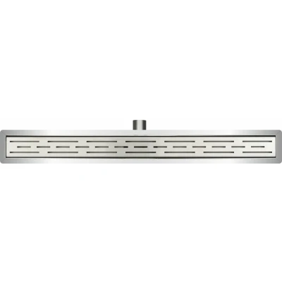 Afbeelding van Wiesbaden 3e generatie douchegoot met flens en rooster 90 x 7 cm RVS