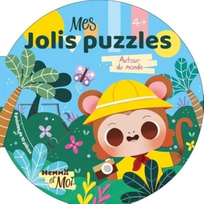 Afbeelding van AUTOUR DU MONDE MES JOLIS PUZZLE (5 PUZZLES 10 PIECES)