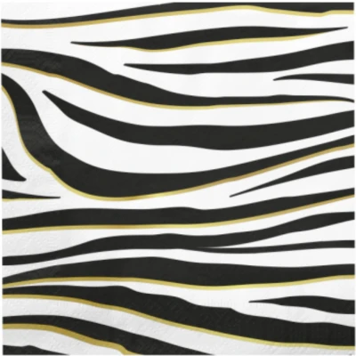 Afbeelding van Zebra Print Servetten 33x33cm 16 stuks