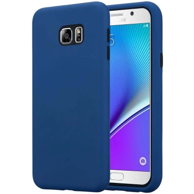Afbeelding van Cadorabo Hoesje geschikt voor Samsung Galaxy NOTE 5 in Donker Blauw Hybride beschermhoes met TPU siliconen binnenkant en 2 delige kunststof buitenkant
