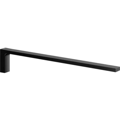 Afbeelding van KEUCO Handdoekhouder van metaal, zwart mat, eenarmig, stijf, 45 cm diep, voor badkamer en gastentoilet, wandmontage, Edition 11 Black Selection