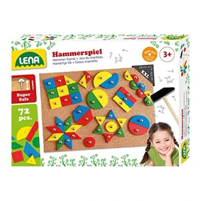 Afbeelding van Lena Kinderspel Hamertje Tik Junior Hout 75 delig