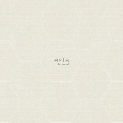 Afbeelding van ESTAhome behang hexagon beige 148749 0,53 x 10,05 m