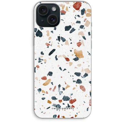 Afbeelding van Case Company® hoesje geschikt voor iPhone 15 Plus Terrazzo N4 Soft Cover Telefoonhoesje Bescherming aan alle Kanten en Schermrand