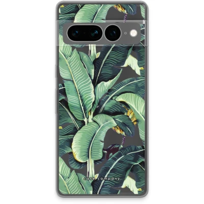 Afbeelding van Case Company® hoesje geschikt voor Google Pixel 7 Pro Bananenbladeren Soft Cover Telefoonhoesje Bescherming aan alle Kanten en Schermrand