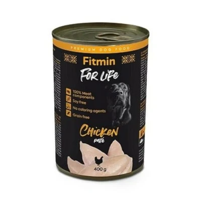 Afbeelding van Fitmin For Life Dog Tin Kip 6 x 400g