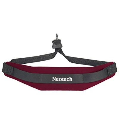 Afbeelding van Neotech Standaard saxofoonriem met metalen haken in bordeauxrood