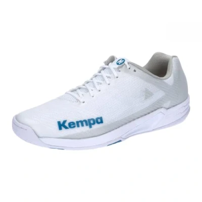Afbeelding van Kempa WING 2.0 Handbalschoenen, Heren, Maat: 44.5, White/deep blue Textiel/ synthetisch