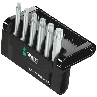 Afbeelding van Wera 6 delige bit check TX universal 1 bitset torx
